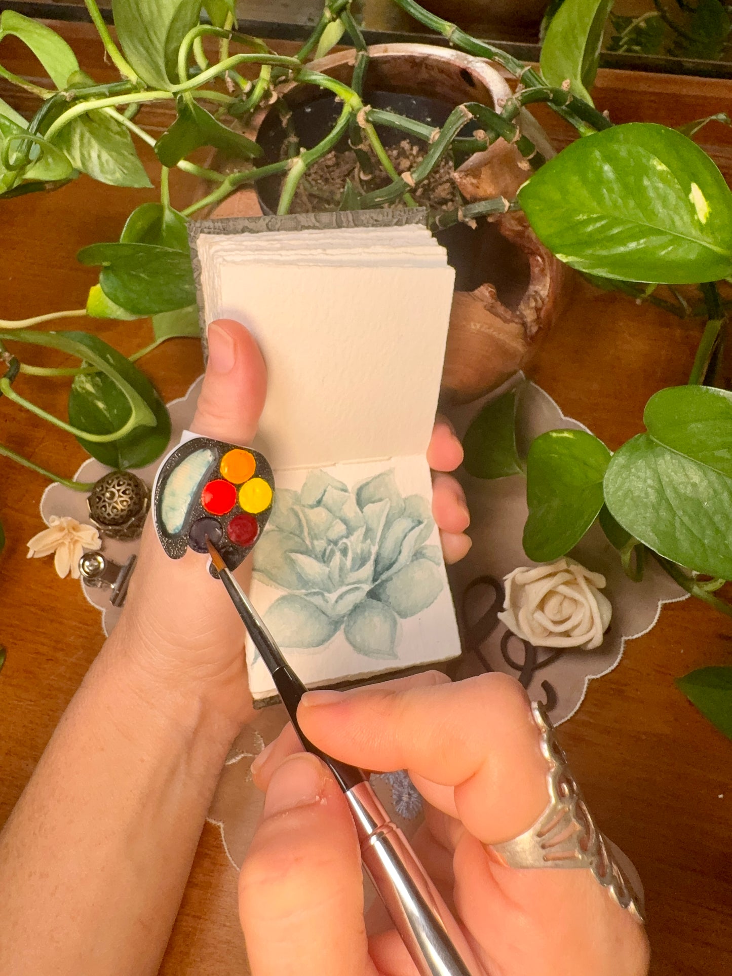 '6 Tiny Wells' – A Wearable Watercolor Palette