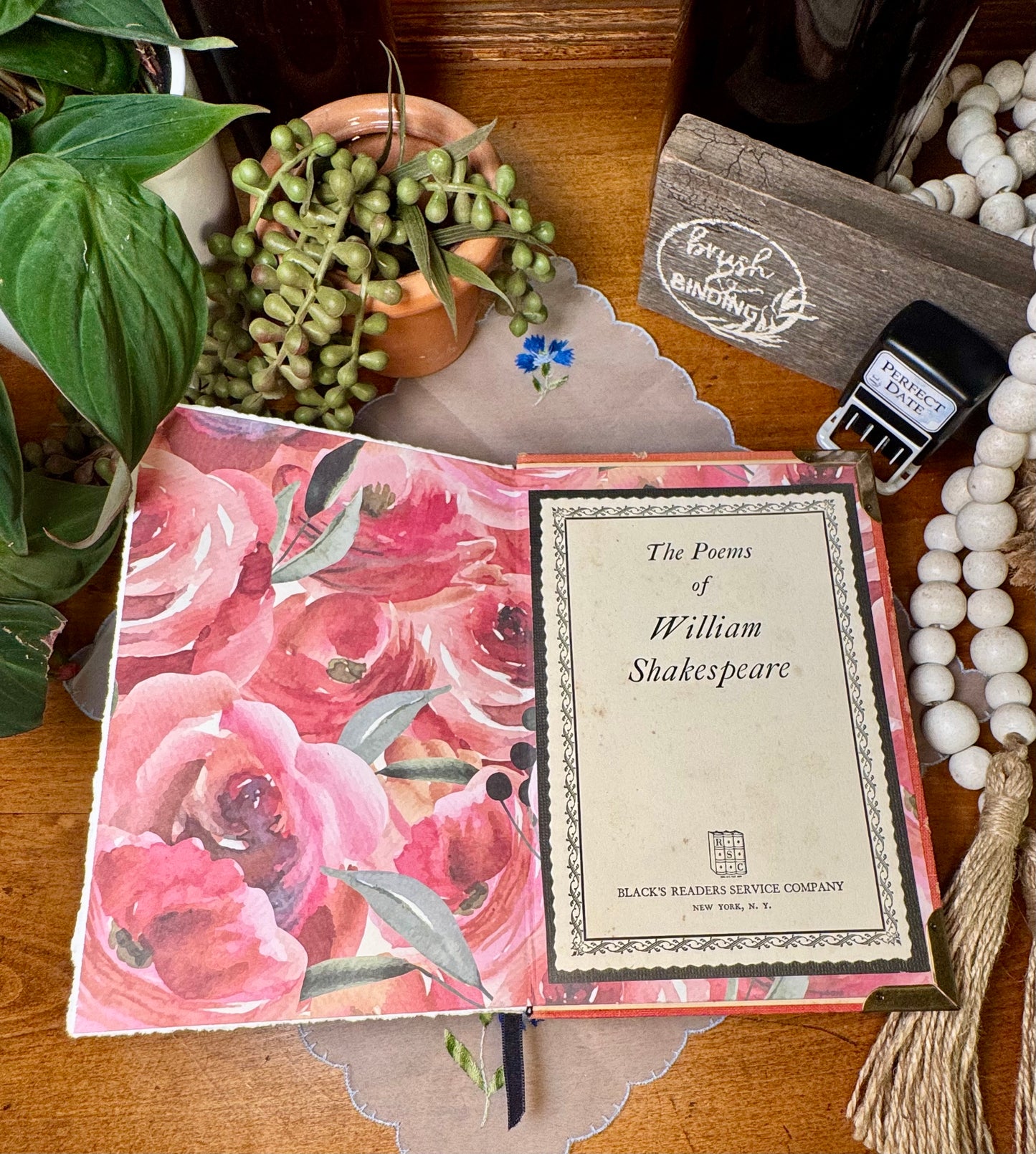 'The Poems of William Shakespeare' Watercolor Journal