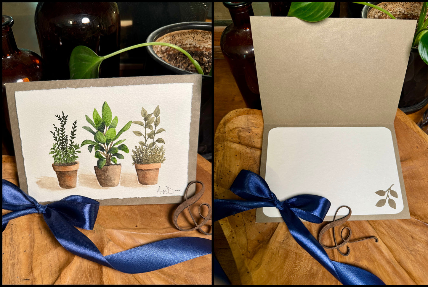 Hand-Painted Watercolor Greeting Card