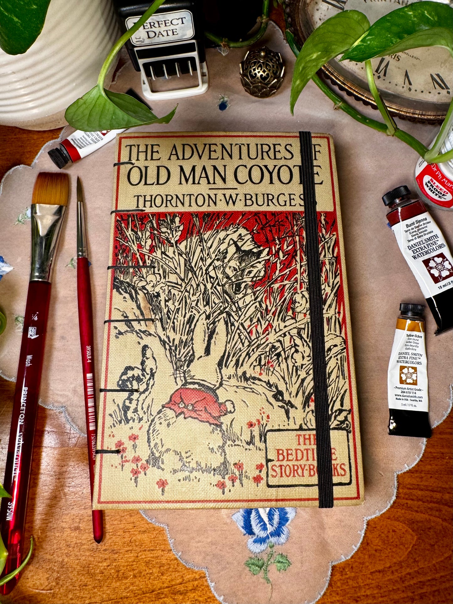 'The Adventures of Old Man Coyote' Bare Spine Mini Watercolor Journal