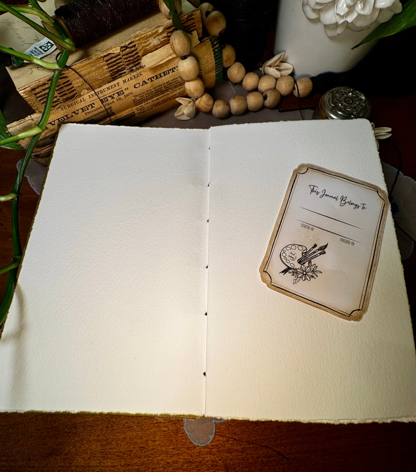 'The Brass Bowl' Bare Spine Watercolor Journal