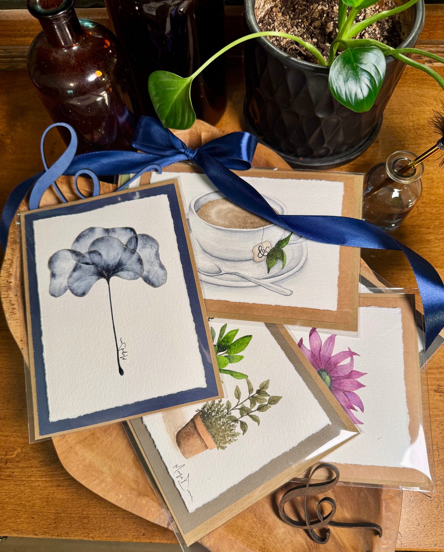 Hand-Painted Watercolor Greeting Card