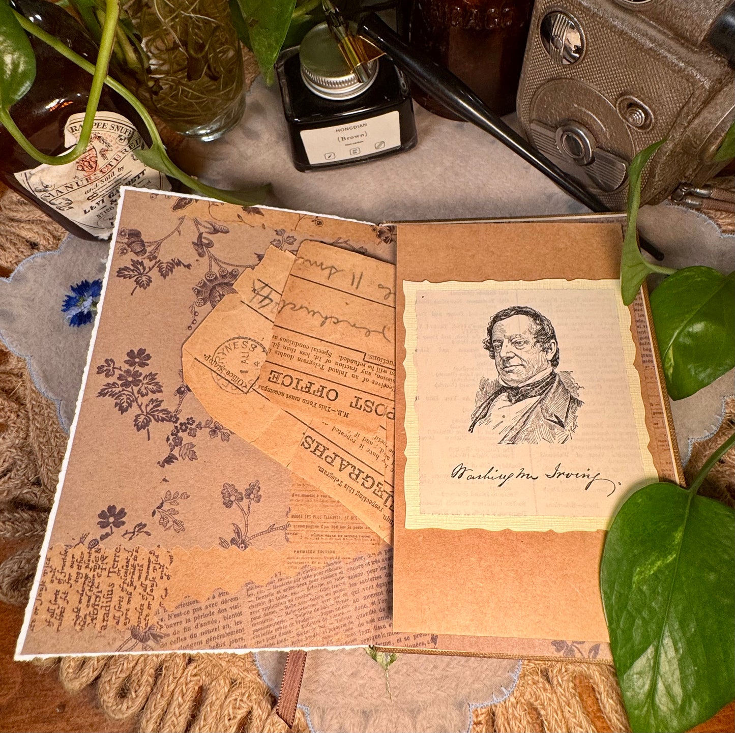 ‘Selections from Irving's Sketch Book’ Mini Mixed Media Journal