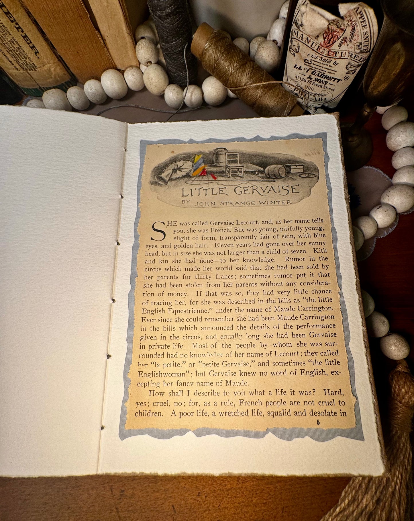 'Little Gervaise' Bare Spine Watercolor Journal