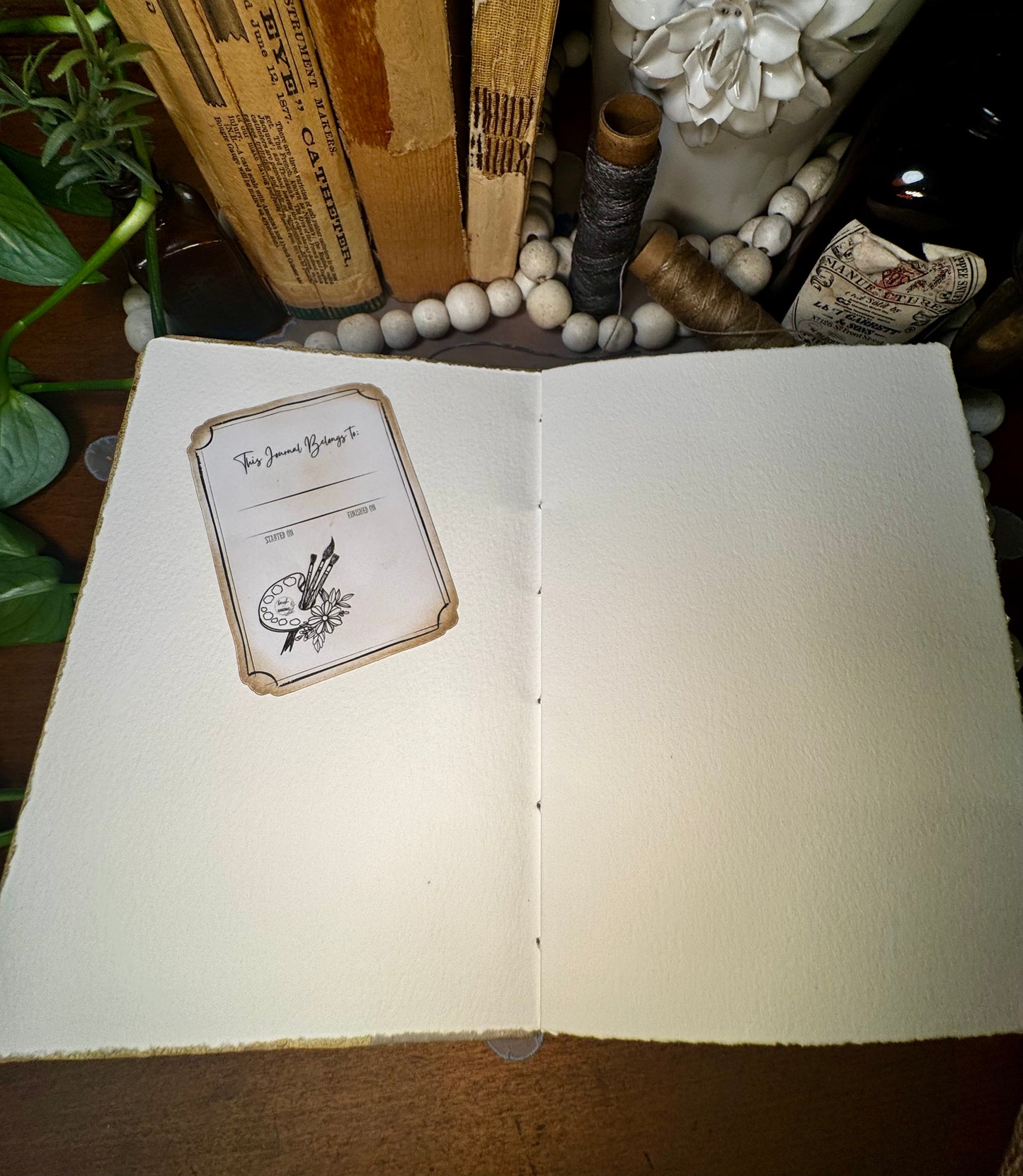 'Little Gervaise' Bare Spine Watercolor Journal