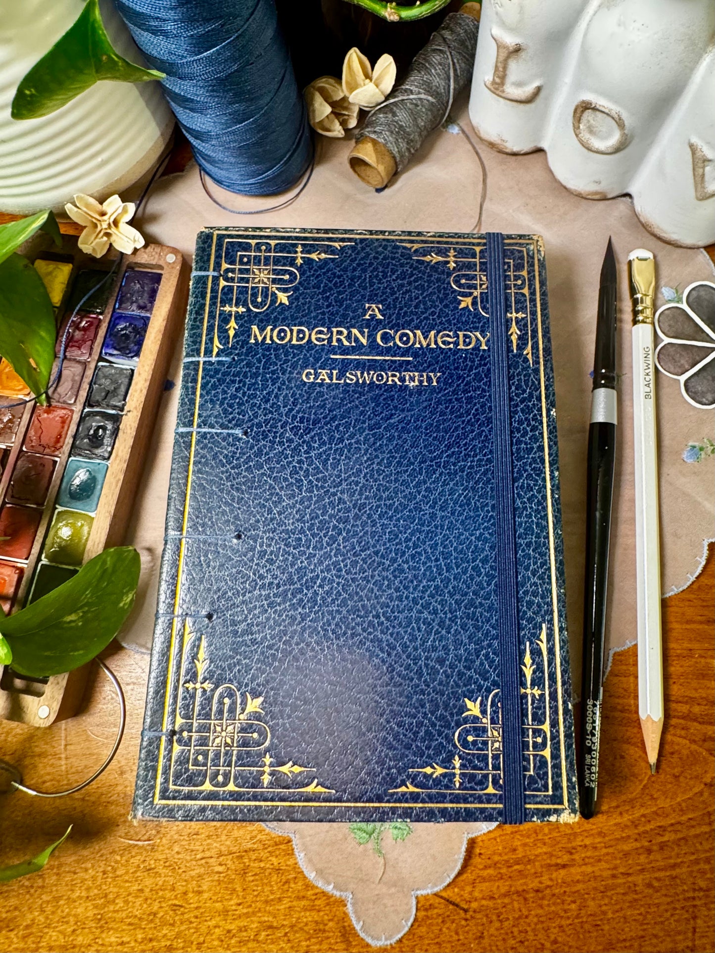 'A Modern Comedy' Bare Spine Watercolor Journal