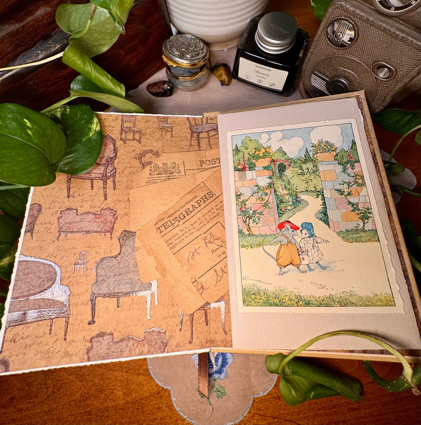 ‘Nibbles and Bobtail’ Mixed Media Journal