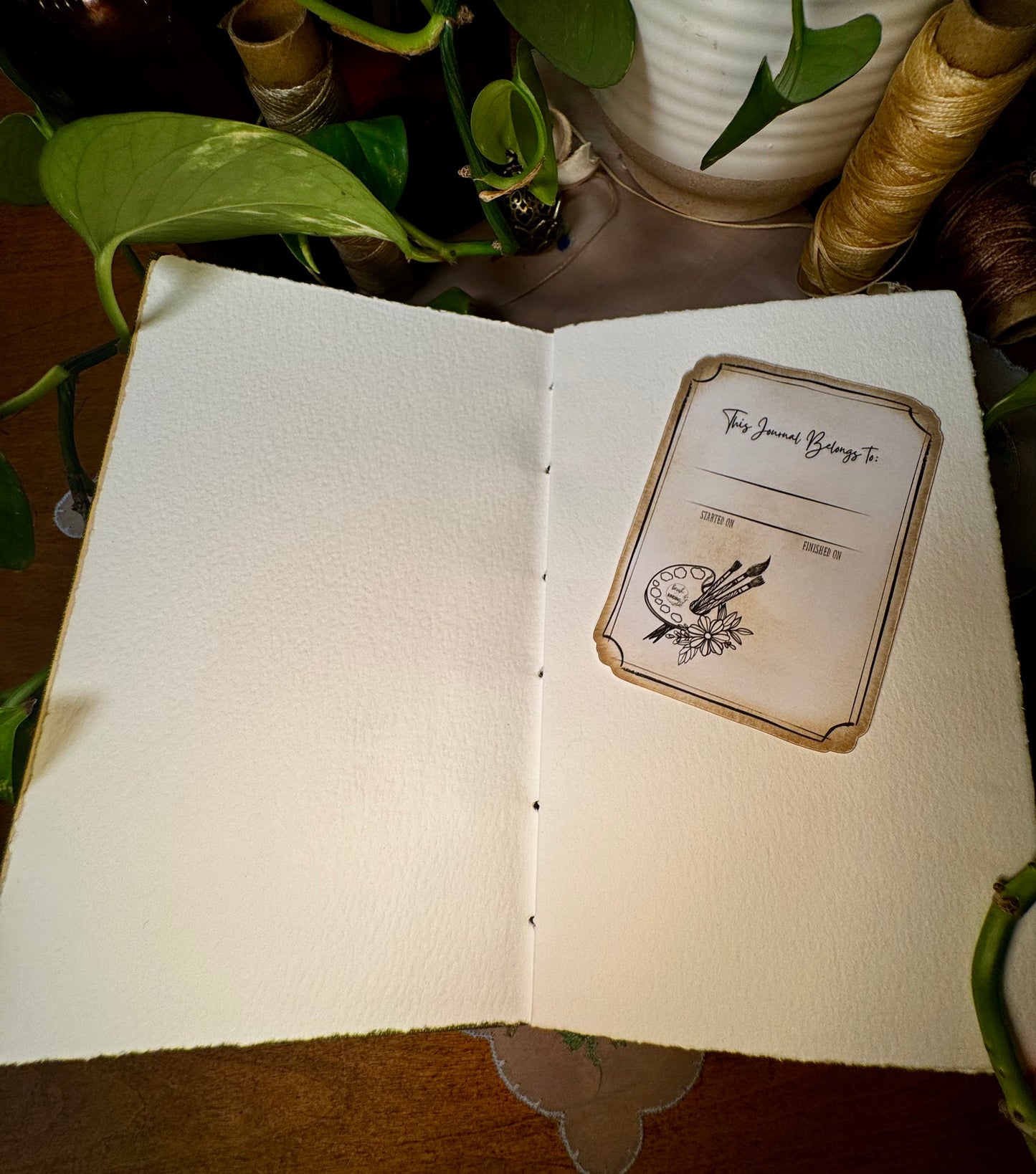 'Peanut' Bare Spine Mini Watercolor Journal