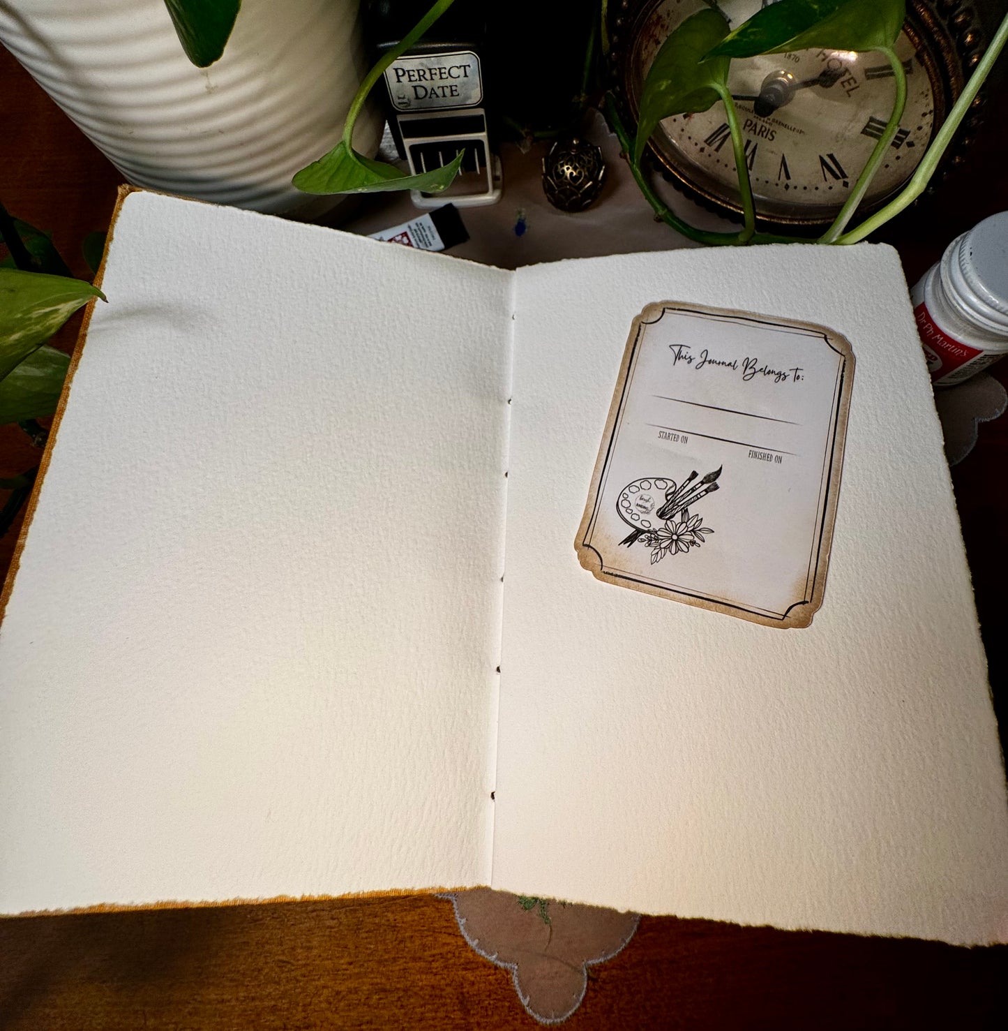 'Pleasant Sunday Afternoons' Bare Spine Watercolor Journal