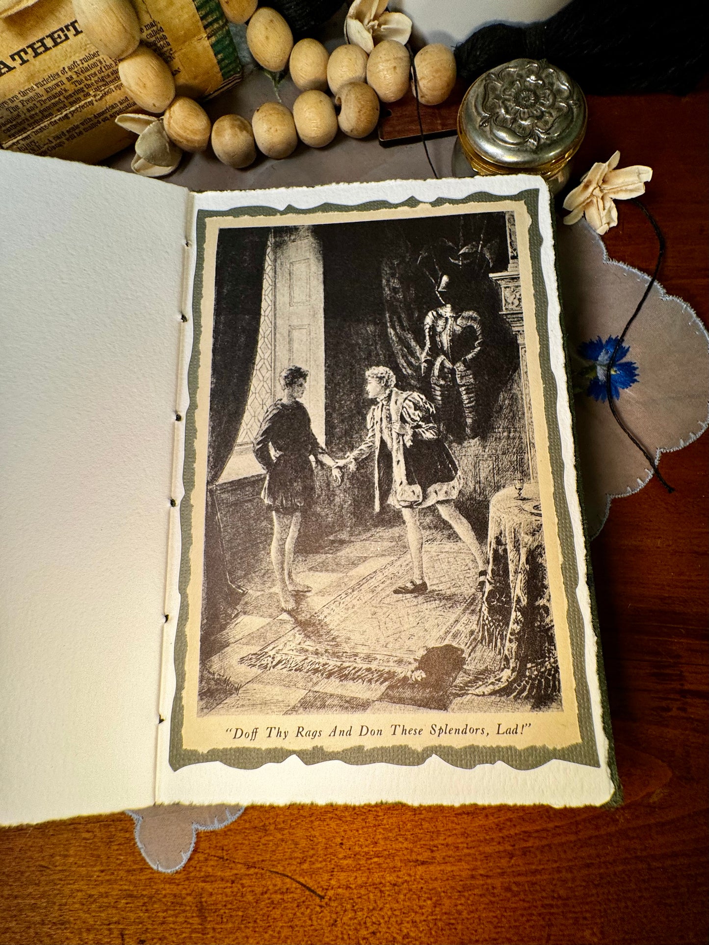 'The Prince and the Pauper' Bare Spine Watercolor Journal