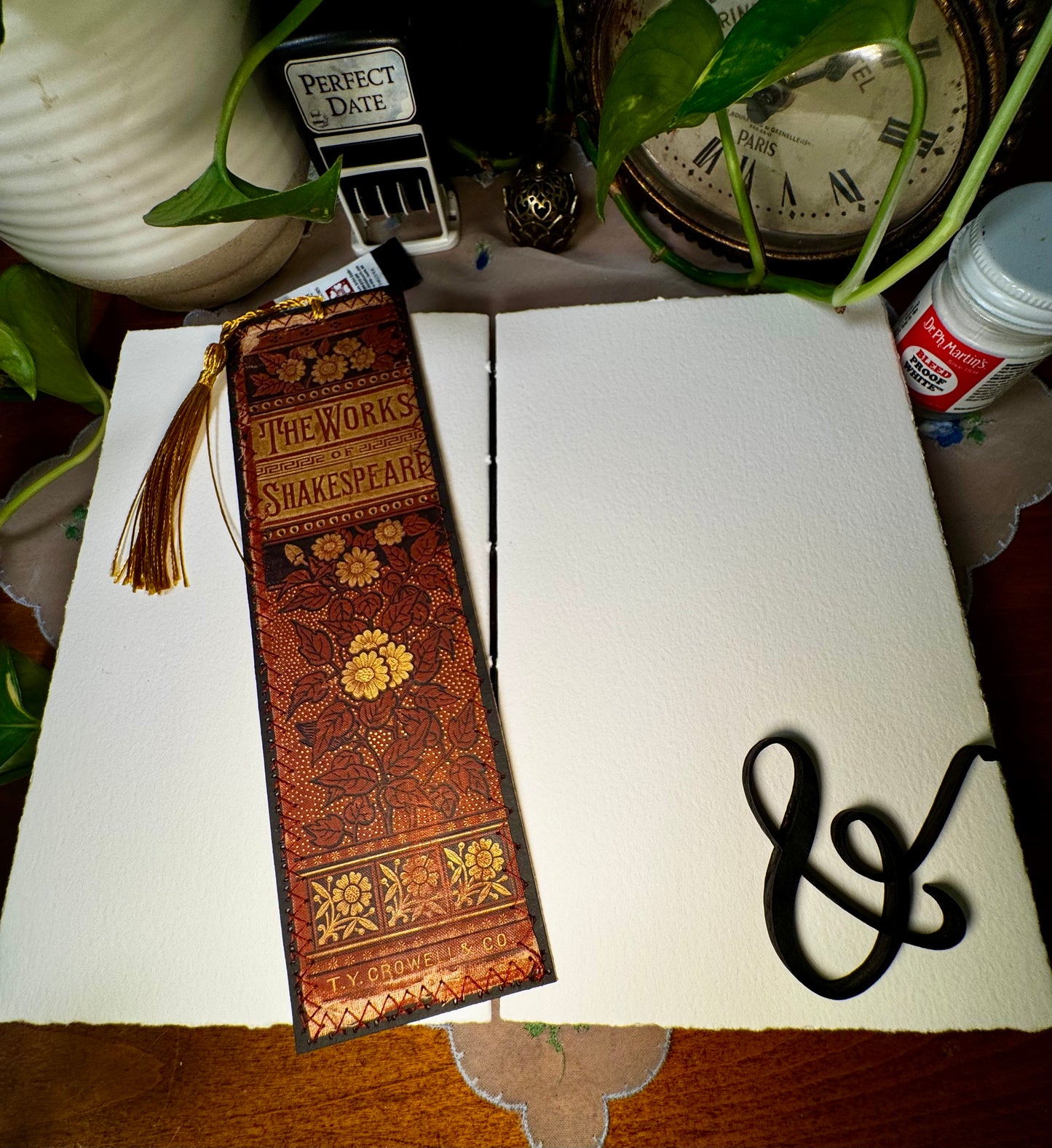 'The Works of William Shakespeare' Bare Spine Watercolor Journal