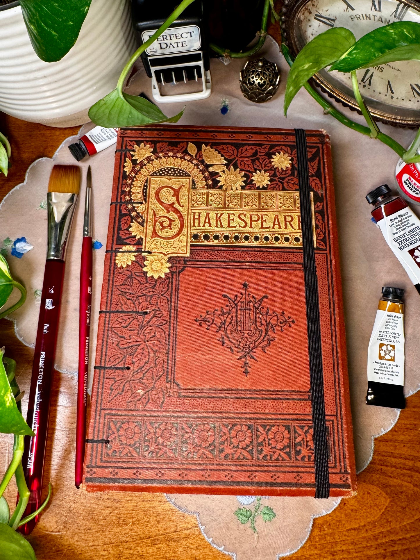 'The Works of William Shakespeare' Bare Spine Watercolor Journal